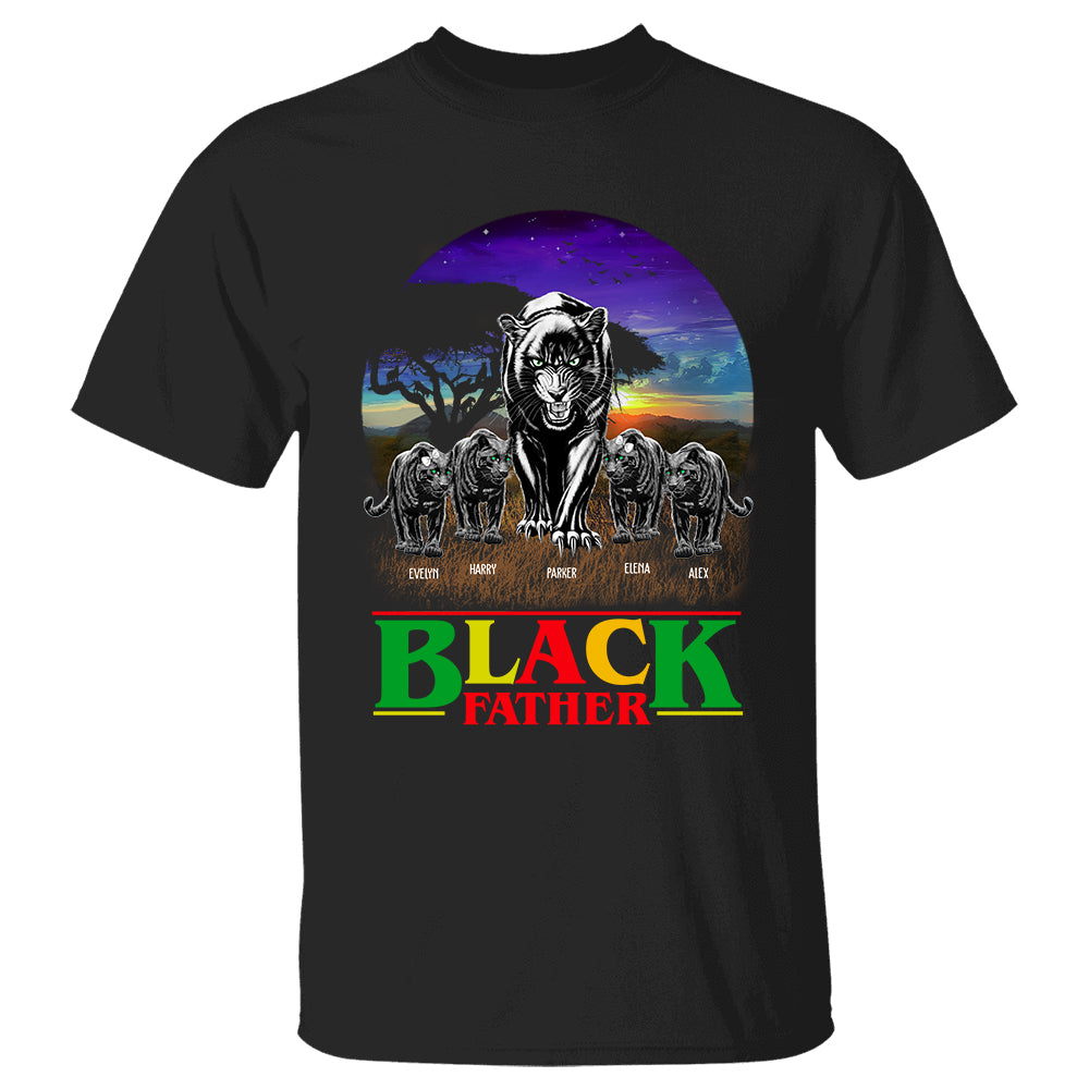Black Father Personalized Black Panther Shirt