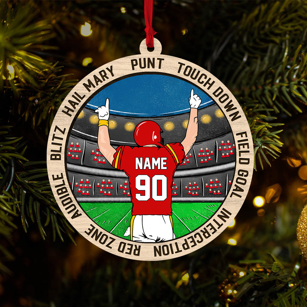 Personalized Christmas Sport Ornament for your Player Ornament with Name Number and Team colors K1702