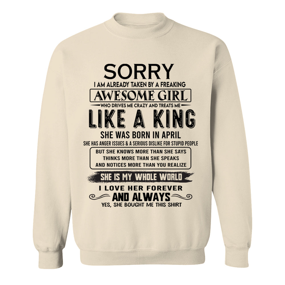 Awesome Girl Born In April - Special Gift For Your Boyfriend, Husband