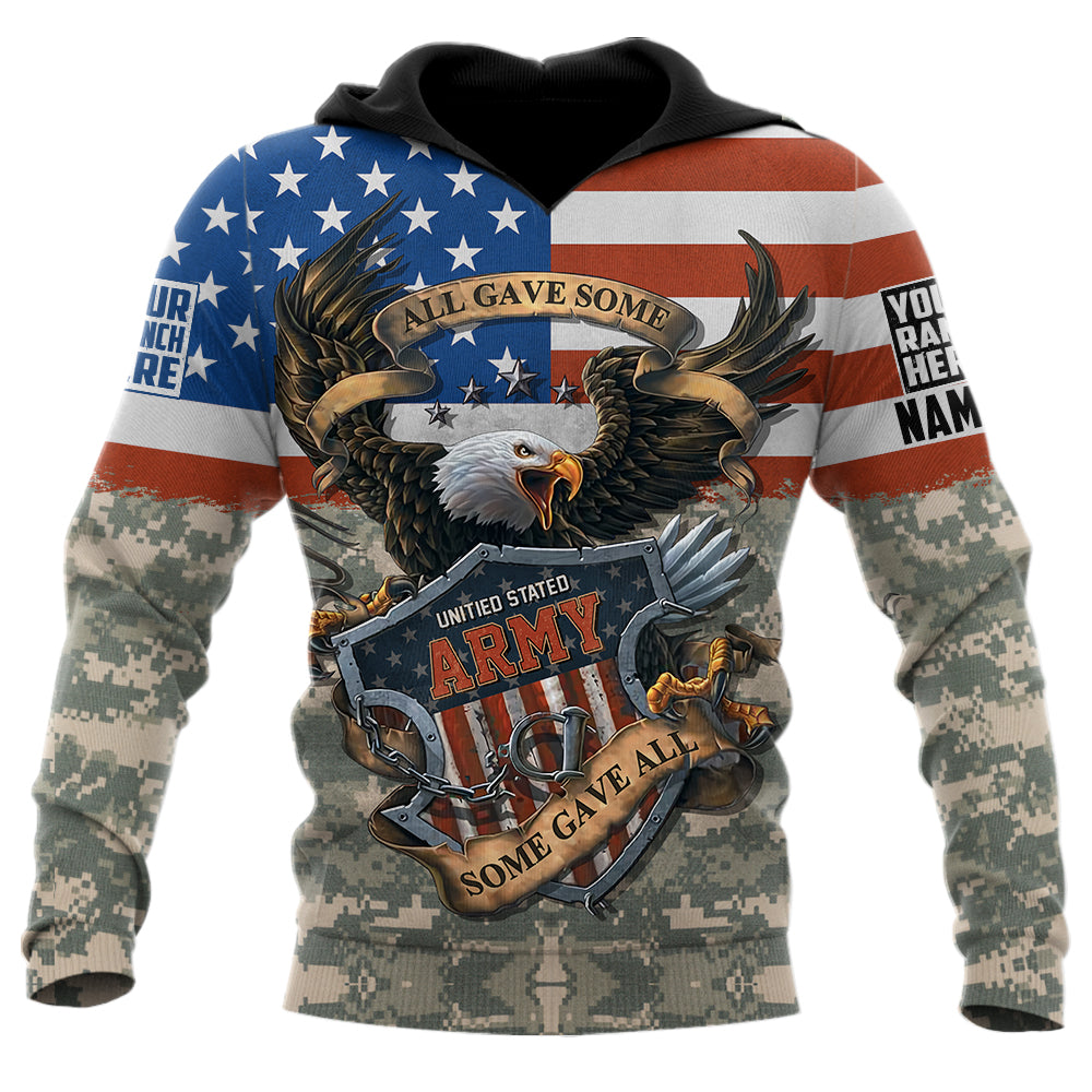 Personalized Shirt For Veteran Customize All Branches, Rank Veteran All Over Print Shirt K1702