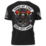 Sons of Fire Pride Duty Honor Personalized Shirt For Fireman Firefighter K1702