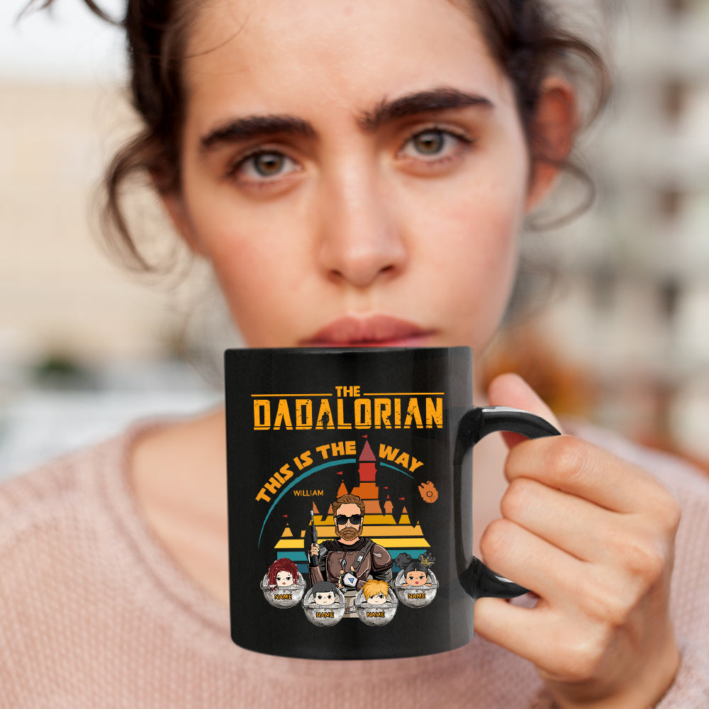 The Dadalorian This Is The Way - Personalized Mug Custom Nickname With Kids Gift For Dad Mom Grandpa Grandma