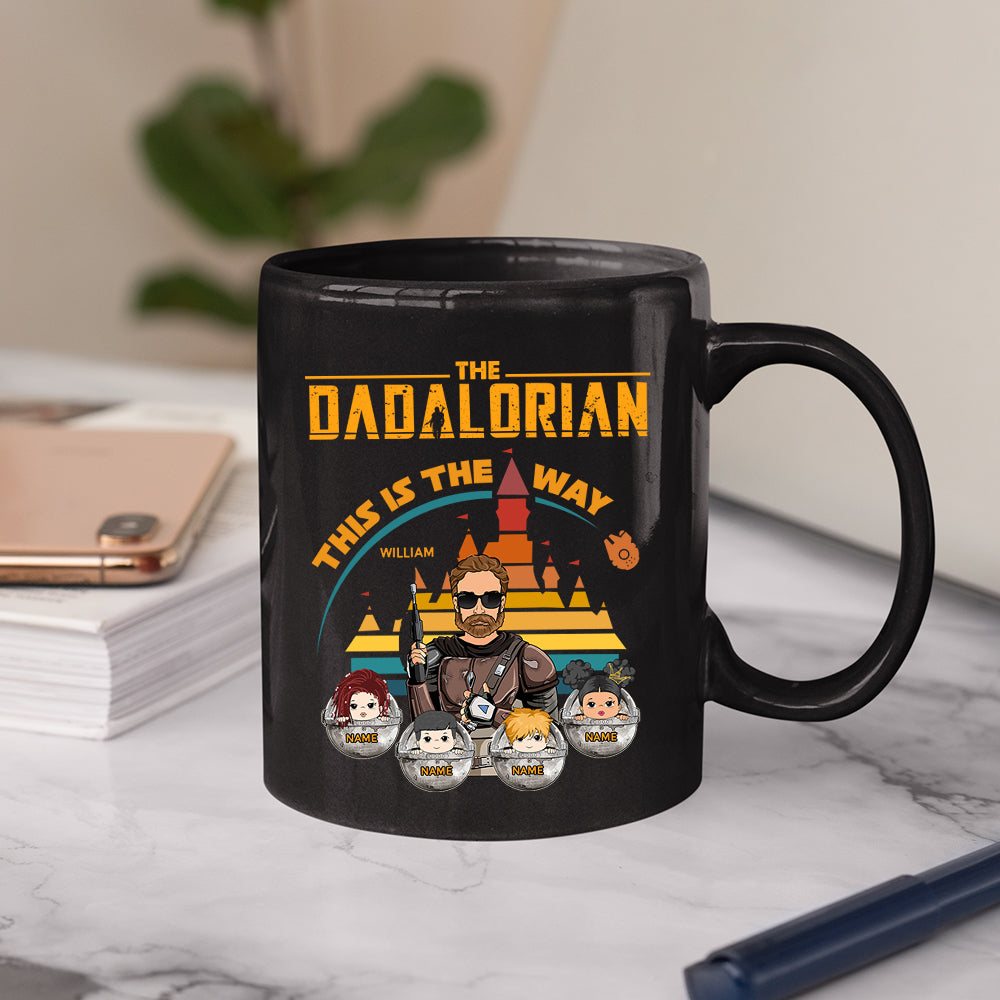 The Dadalorian This Is The Way - Personalized Mug Custom Nickname With Kids Gift For Dad Mom Grandpa Grandma