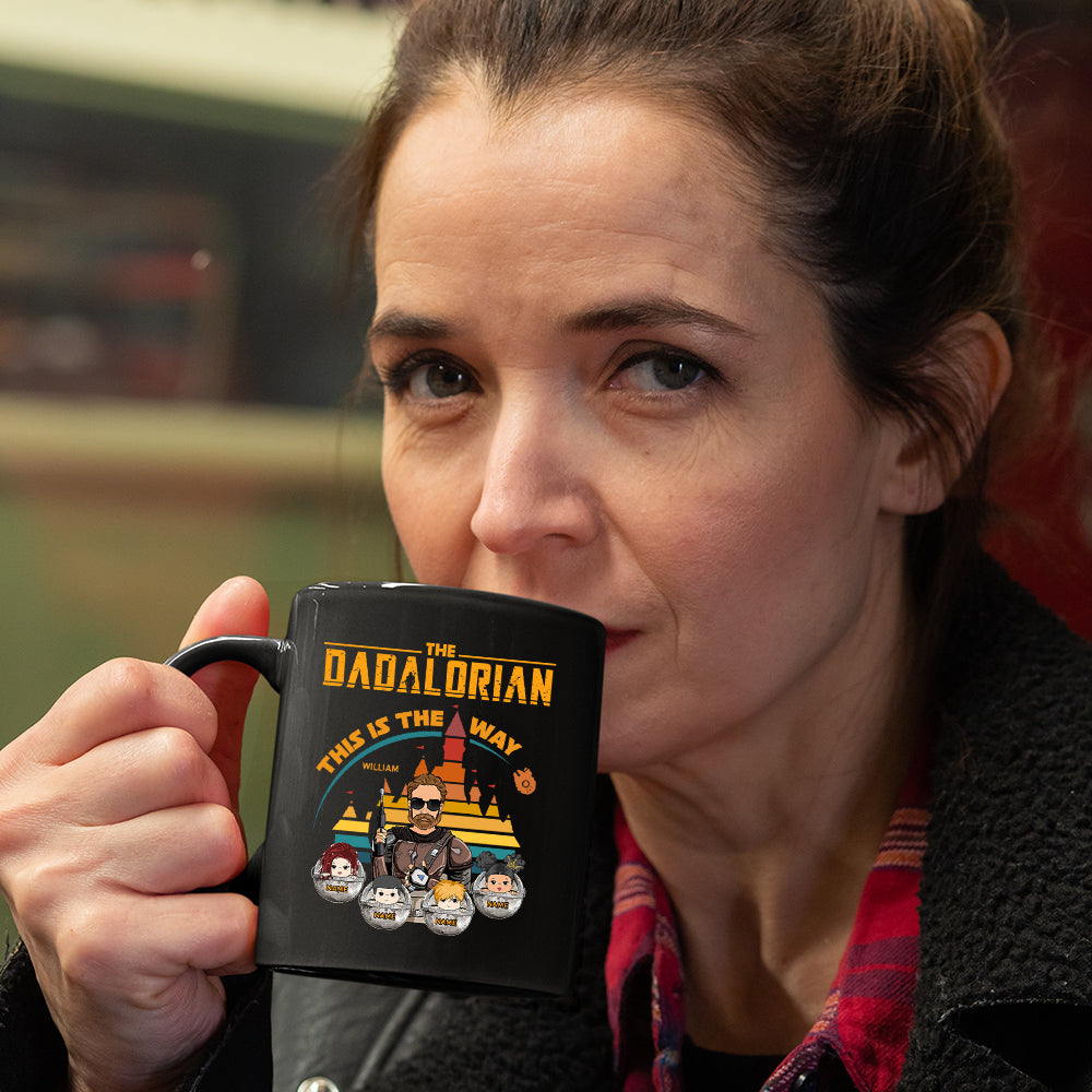 The Dadalorian This Is The Way - Personalized Mug Custom Nickname With Kids Gift For Dad Mom Grandpa Grandma