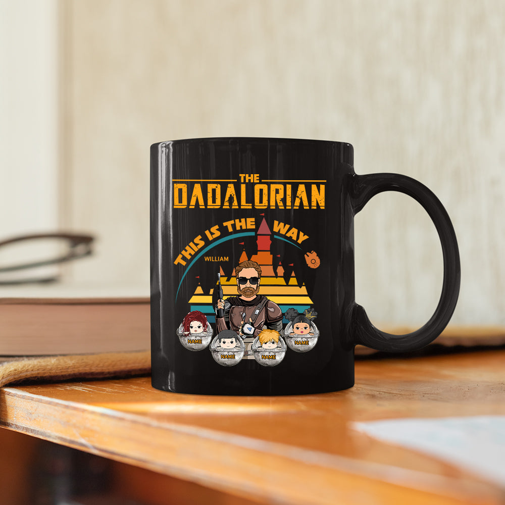 The Dadalorian This Is The Way - Personalized Mug Custom Nickname With Kids Gift For Dad Mom Grandpa Grandma