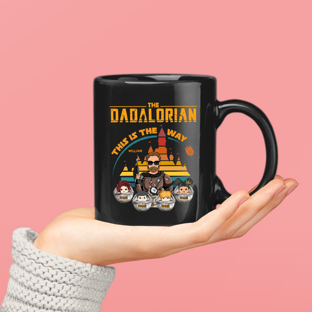 The Dadalorian This Is The Way - Personalized Mug Custom Nickname With Kids Gift For Dad Mom Grandpa Grandma