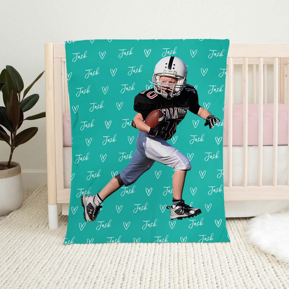 Personalized Name And Photo Blanket For Kids - Personalized Photo Blanket