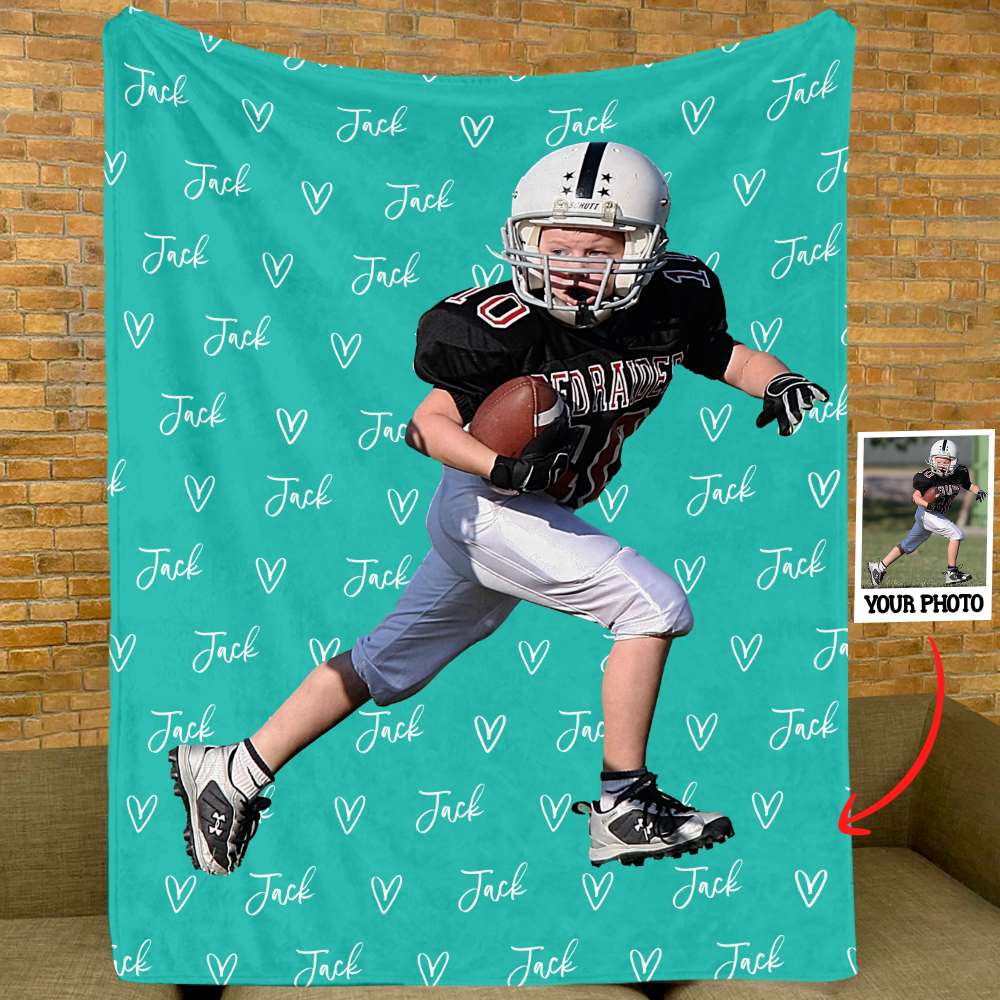 Personalized Name And Photo Blanket For Kids - Personalized Photo Blanket