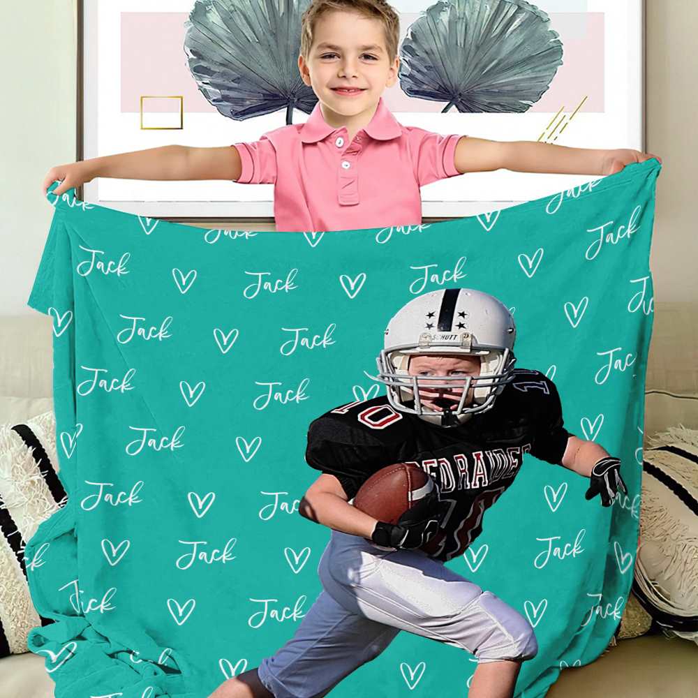 Personalized Name And Photo Blanket For Kids - Personalized Photo Blanket