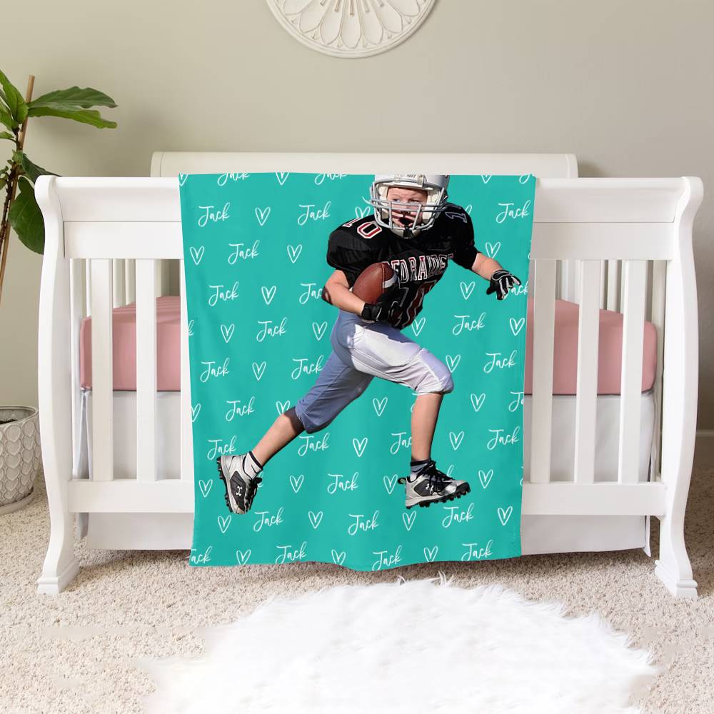 Personalized Name And Photo Blanket For Kids - Personalized Photo Blanket