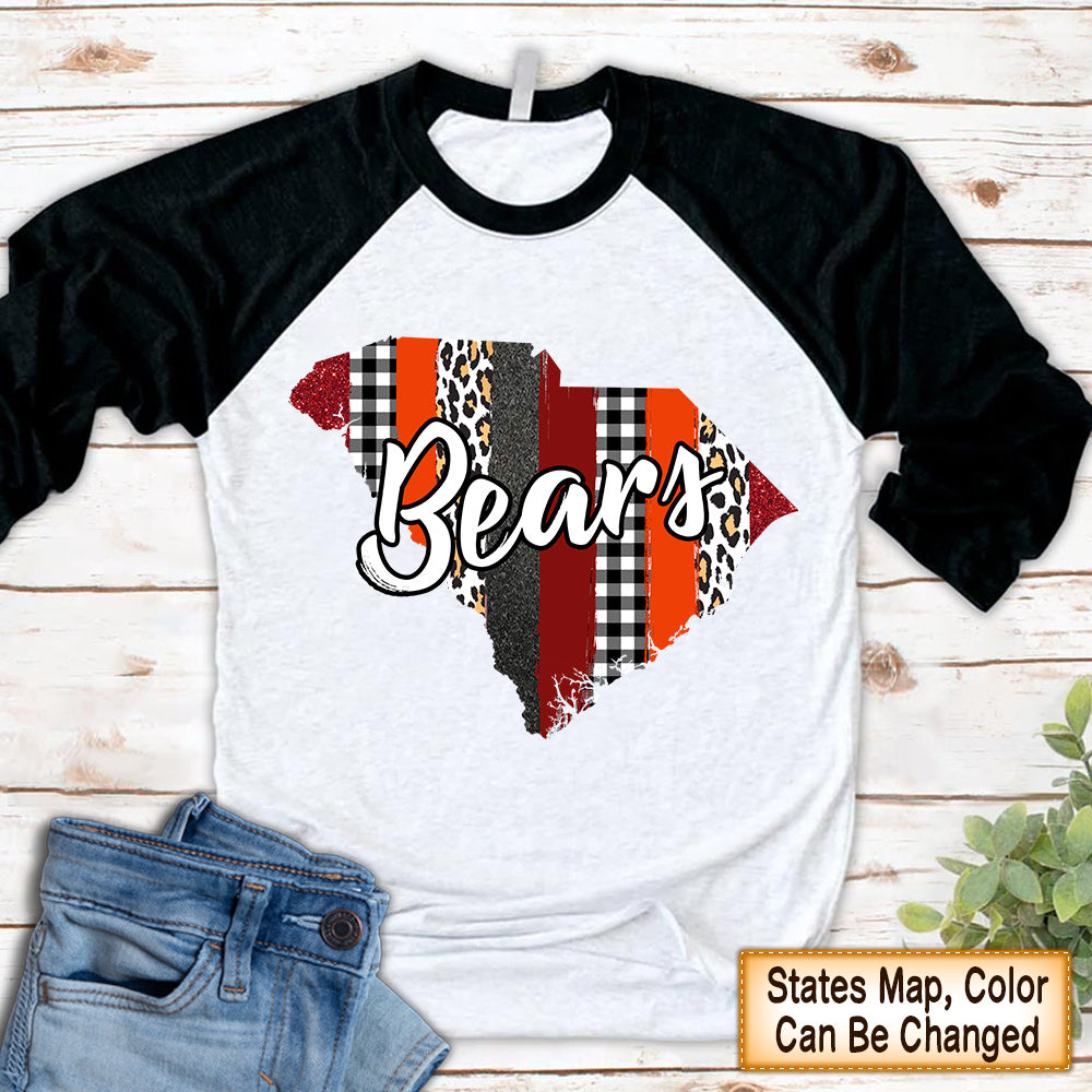 Personalized Shirt Bears States Map And Color Shirt H2511