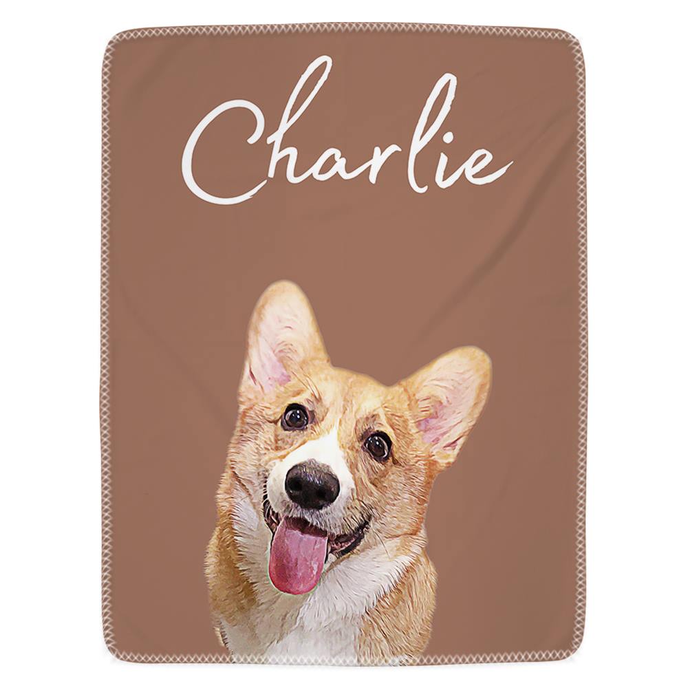 Corgi - Upload Your Photo Blanket For Dog Lovers - Custom Photo Pet