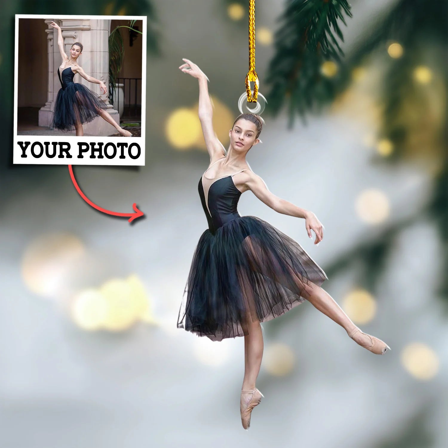 Custom Photo Ornament Gift For Ballet Dancer - Personalized Photo Ornament Gift For Ballet Lovers - Ballet Dancer Team Ornament