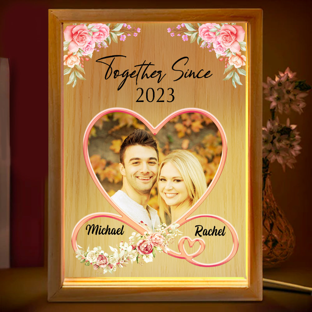 Together Since - Personalized Picture Frame Light Box For Couple TU20
