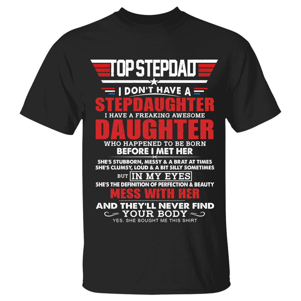 Top StepDad Shirt Gift From Step Daughter