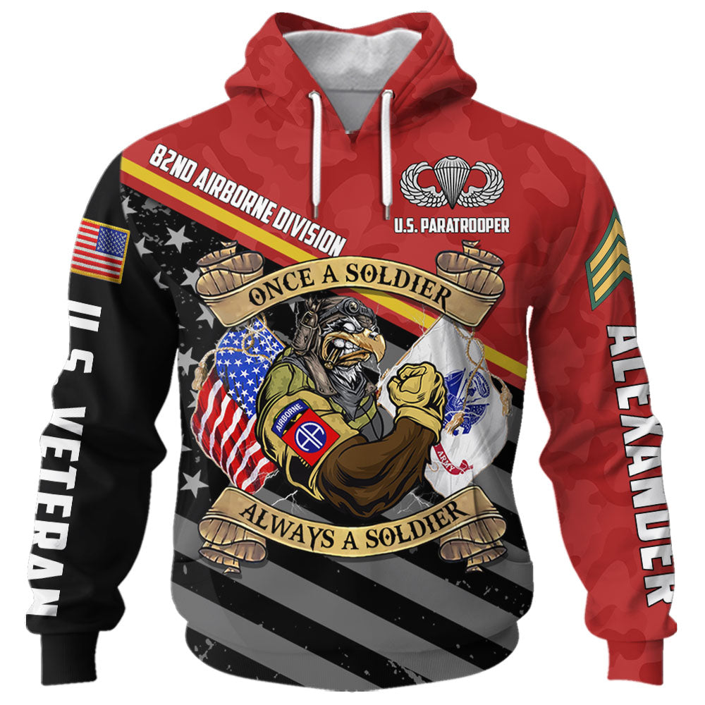 Veteran Custom Shirt Once A Soldier Always A Soldier Personalized All Over Print Shirt For Military Veteran K1702