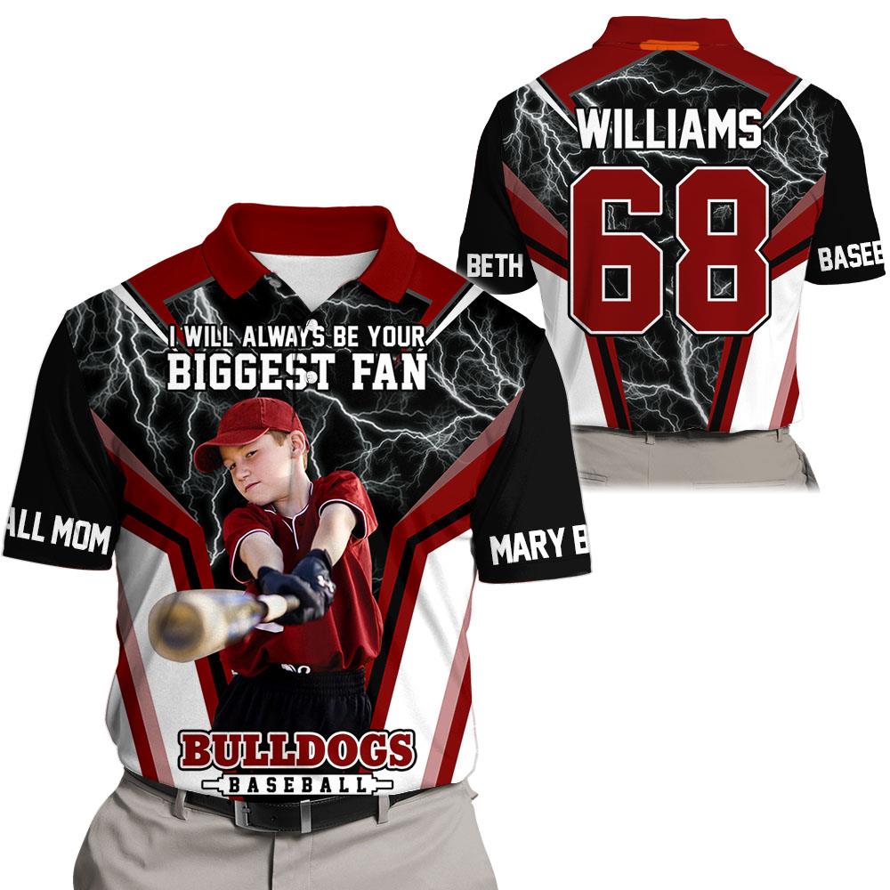 I Will Always Be Your Biggest Fan Personalized All Over Print Shirt For Basebball Mom Grandma Sport Family H2511