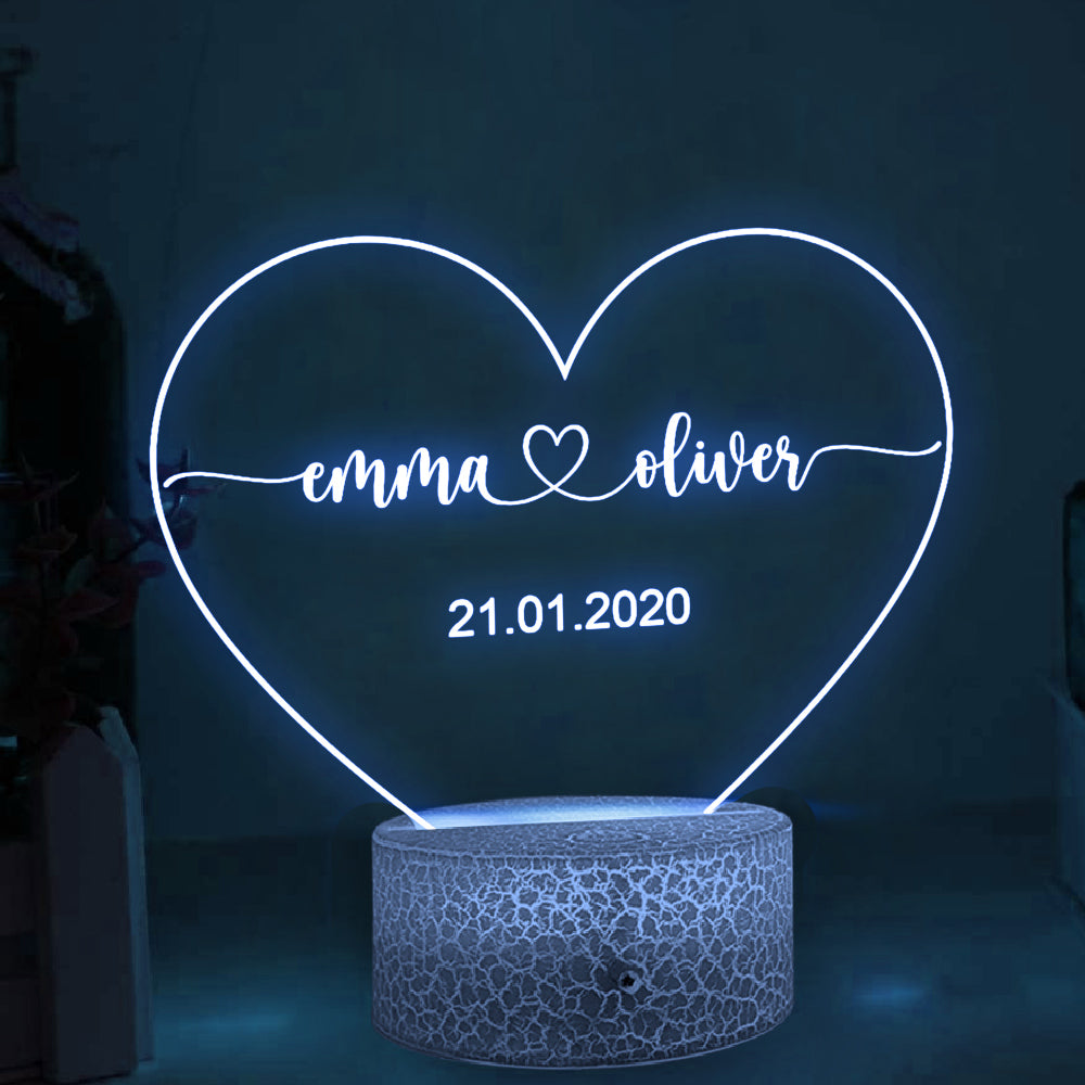  Valentines Day Gifts for Her - Personalized Night Lamp