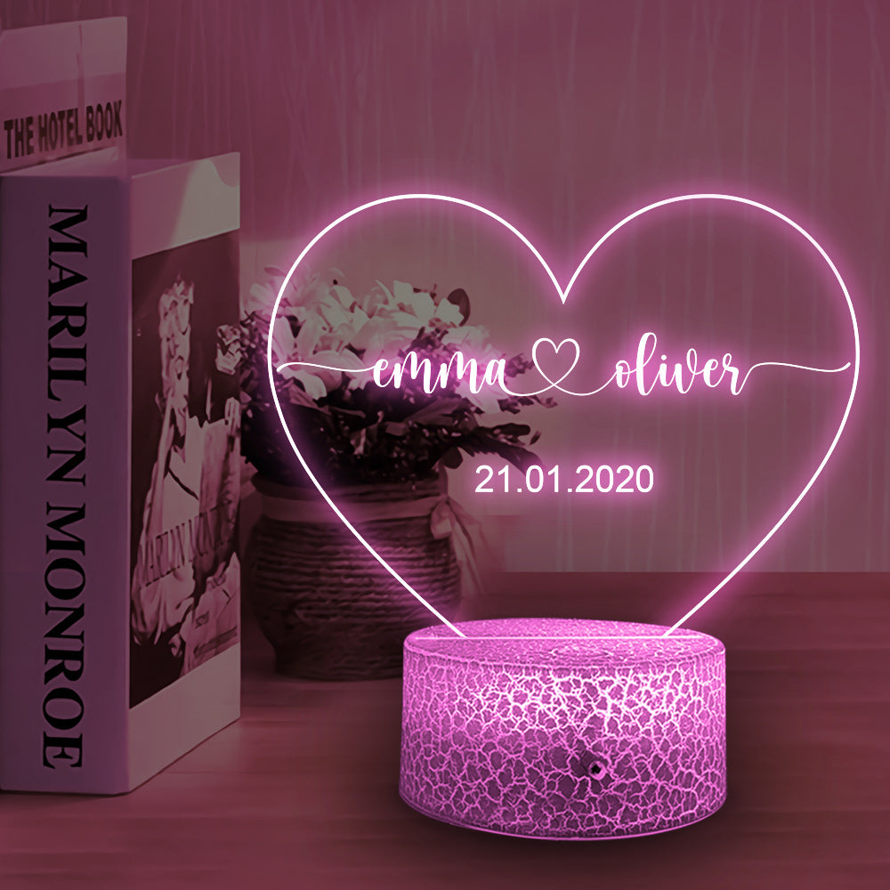 Personalised Red Love Hands LED Lamp | Personalised Gifts in Ahmedabad |  TogetherV