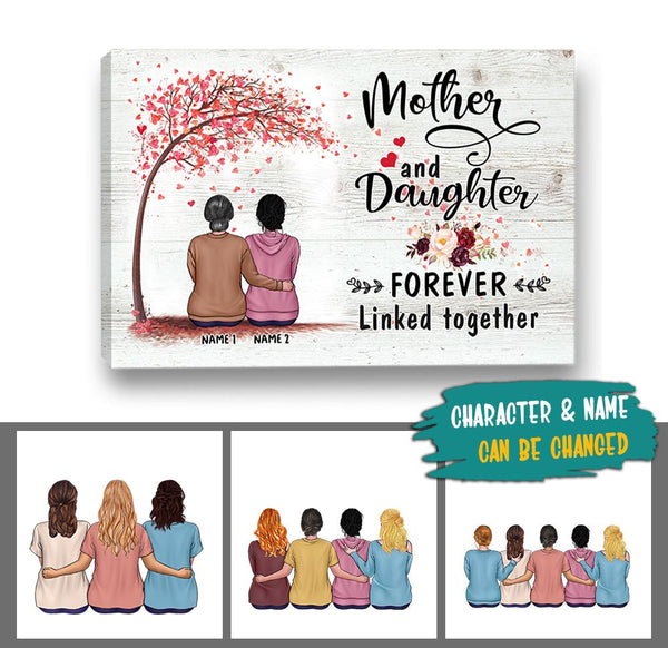 Personalized Mother And Daughters Canvas - Personal House