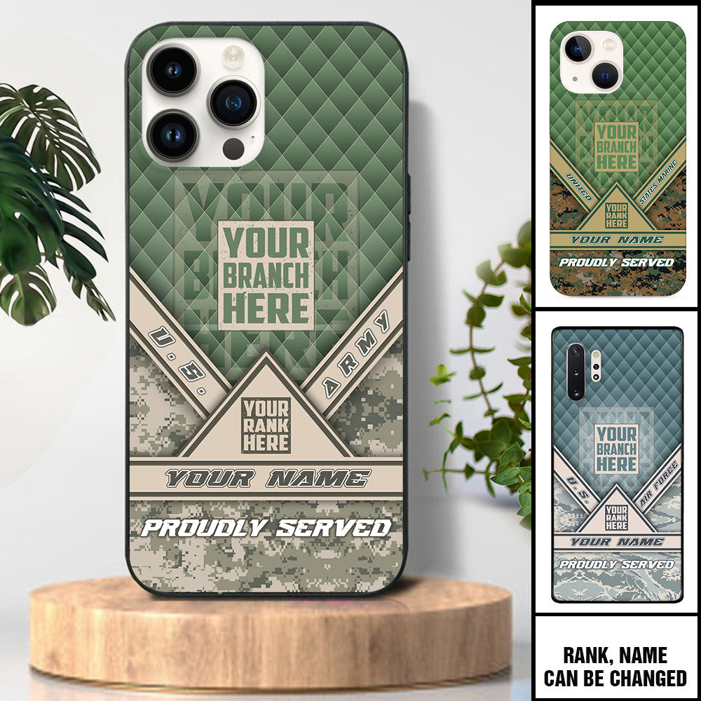 Personalized Phone Case For Military Veteran Custom Gift For Military Veteran Soldier Phone Case K1702