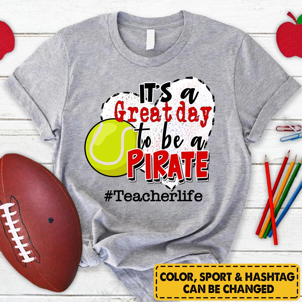 Personalized Pirate Custom Sport T-Shirt For Teacher