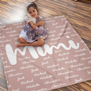 Grandma & Grandpa Blanket, Custom Name Blanket, Fleece, Sherpa Blanket, Personalized Family Name Blanket