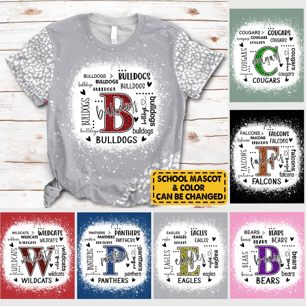 Personalized School Mascot Colorful Leopard Custom All Over Print Shirt For Teacher