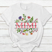 Personalized Wildflowers Mimi And Grandkids Name Shirts For Mimi