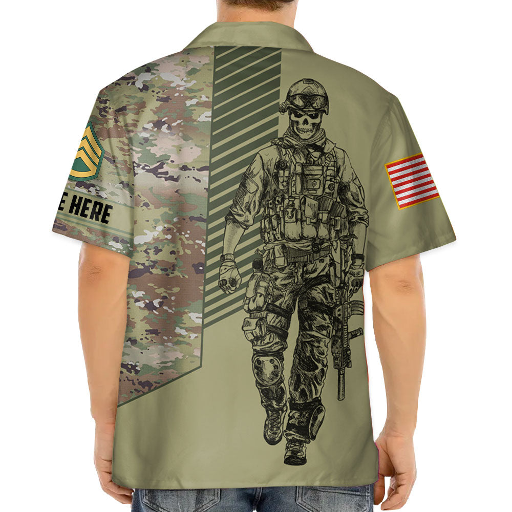 Personalized Shirt For Veteran Camouflage All Over Print Shirt Custom Division Military K1702