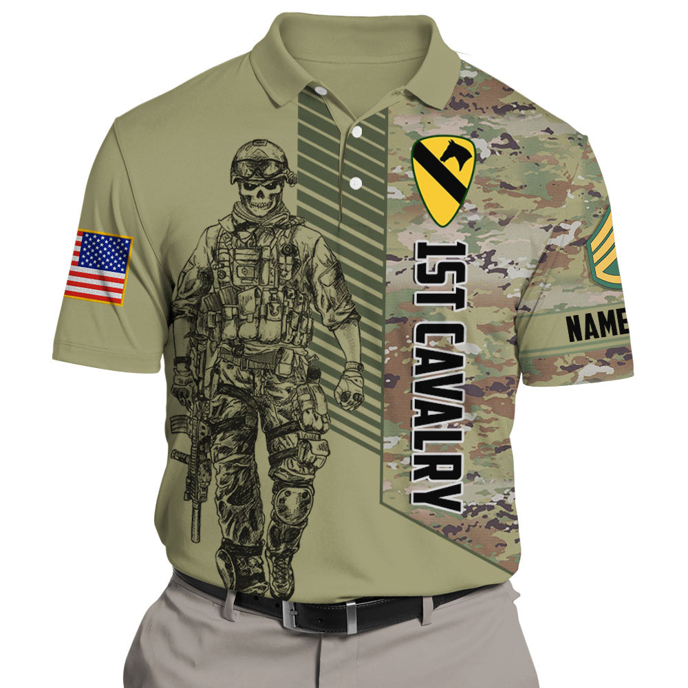 Personalized Shirt For Veteran Camouflage All Over Print Shirt Custom Division Military K1702