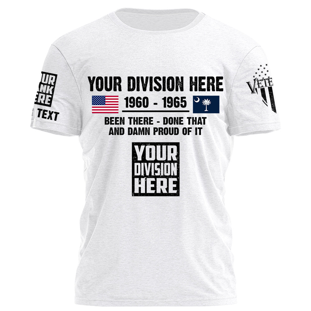 Veteran Custom Shirt Custom Division Military And Time Personalized Gift For Veteran K1702