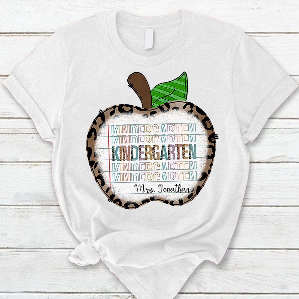 Personalized Shirt Apple Kindergarten Teacher Life Back To School Outfit Hk10
