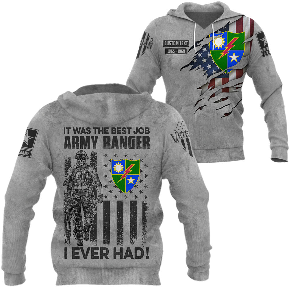 Best Job I Ever Had Personalized All Over Print Shirt For Veterans K1702