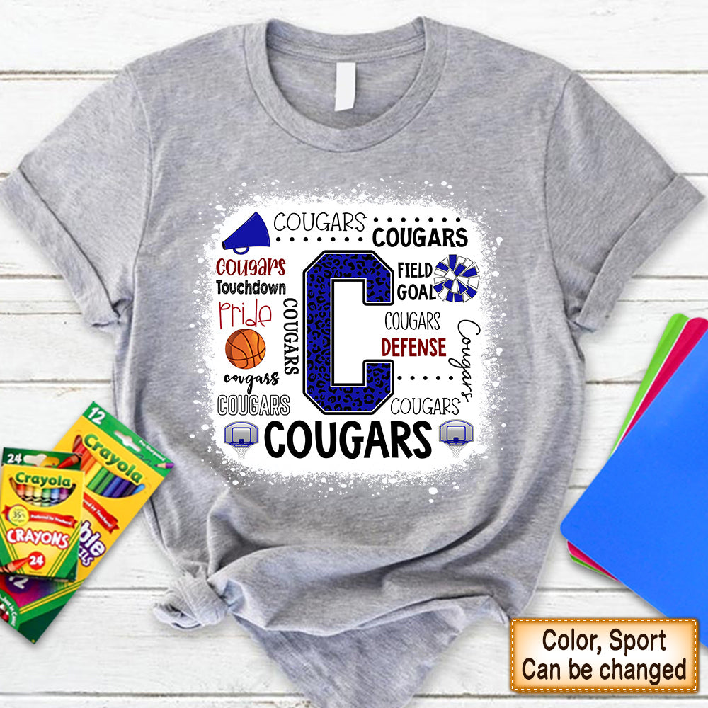 Personalized Shirt Cougars Team Typography Teacher Shirt H2511
