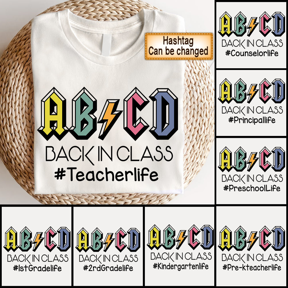 Personalized Abcd Back In Class Back To School Gift For Teacher - K1702