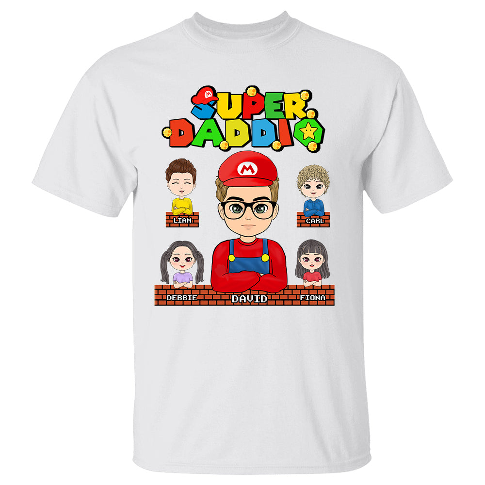 Super Daddio Mommio - Personalized Funny Shirt For Dad Mom