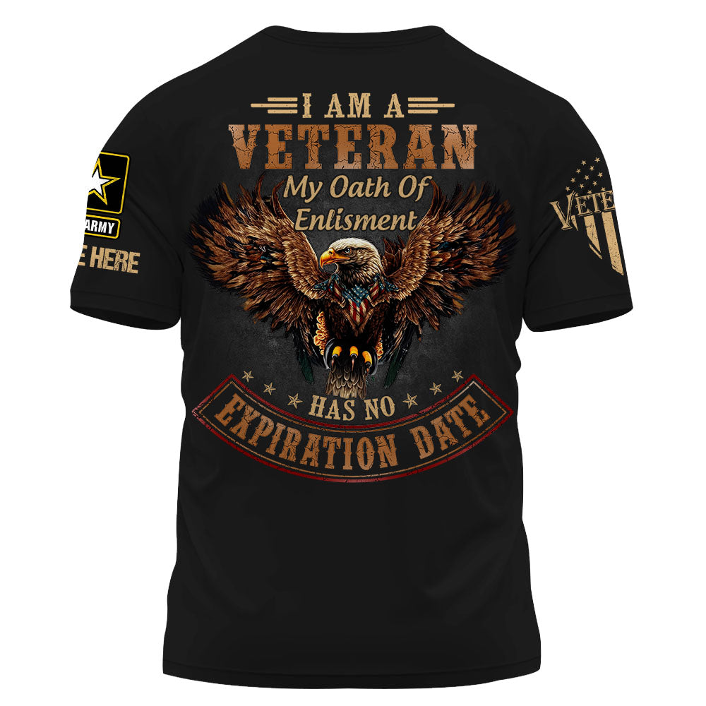 Personalized Shirt I Am A Veteran My Oath Of Enlisment Has No Expiration Date Gift For Veterans K1702