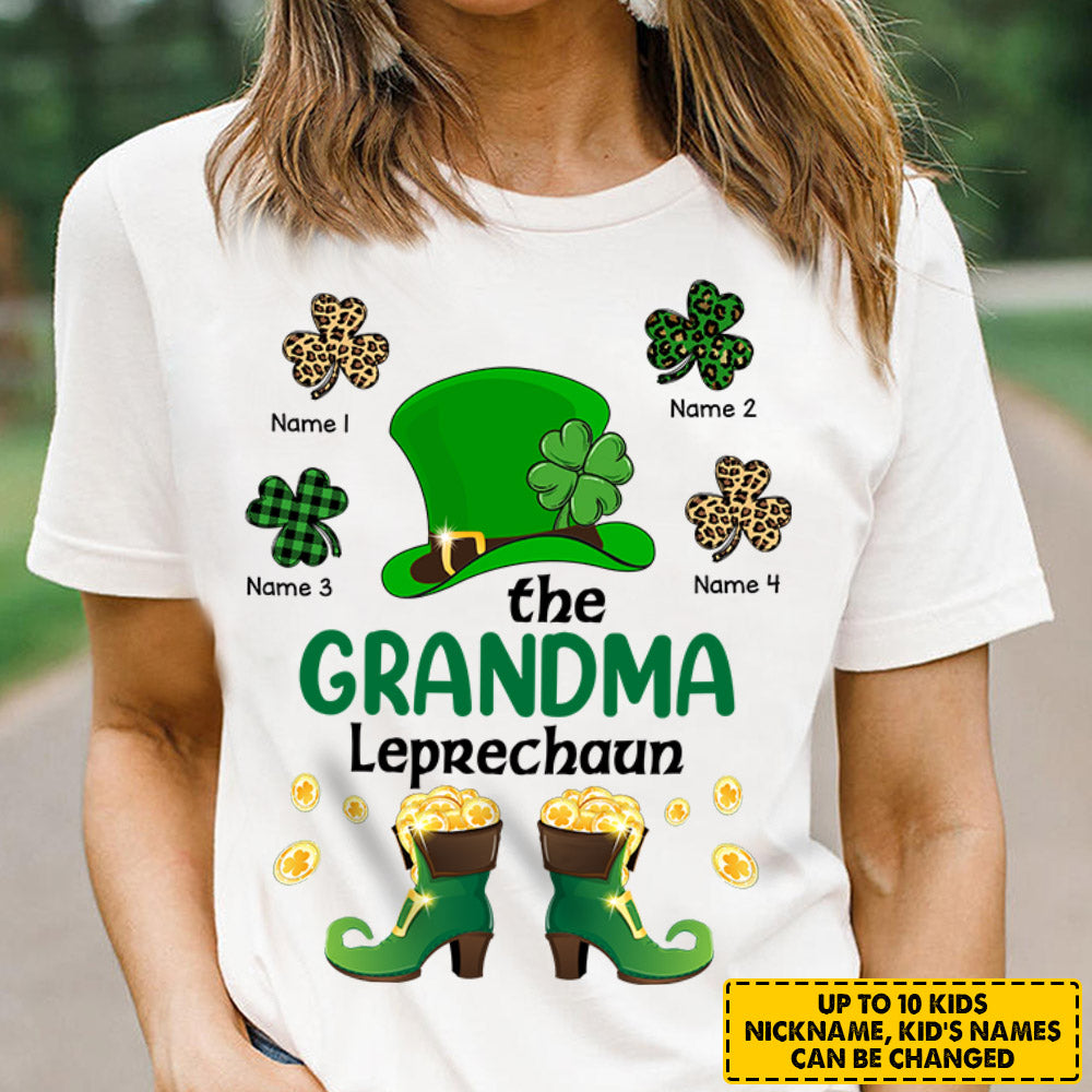 The Grandma Leprechaun St. Patrick's Day Personalized Shirt For Grandma