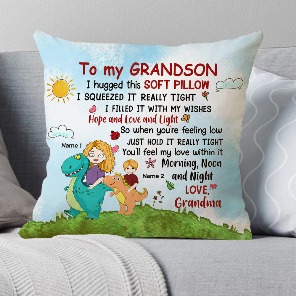 Personalized Gift For Grandson Baby Shark Hug This Pillow 27887