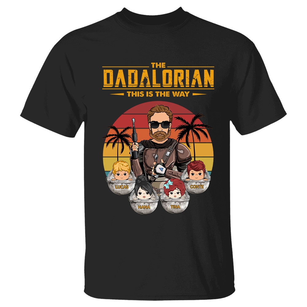 The Dadalorian - Personalized Retro Shirt Gift For Dad Mom