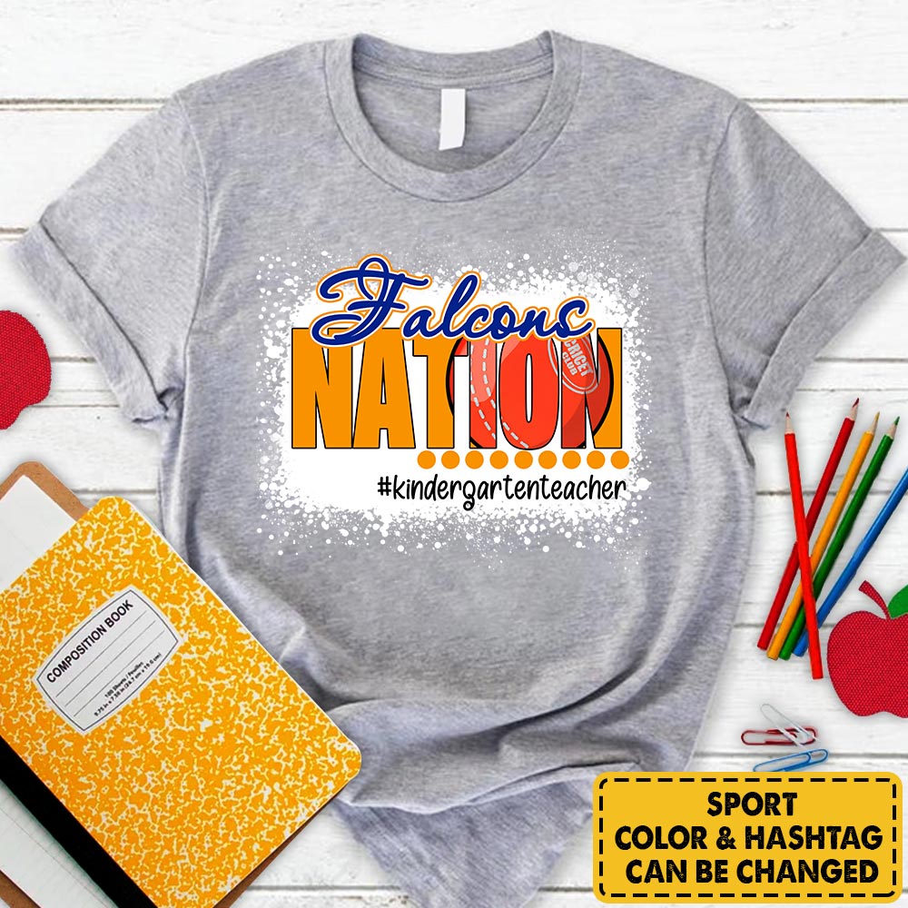 Personalized Falcons Nation T-Shirt For Teacher