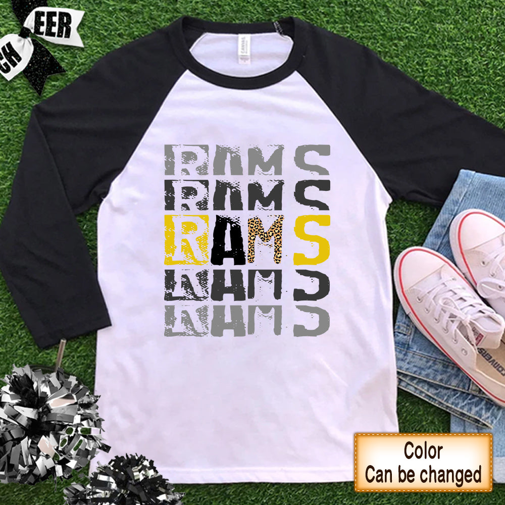 Personalized Shirt Custom Rams Grunge Leopard Shirt For Teacher Hk10