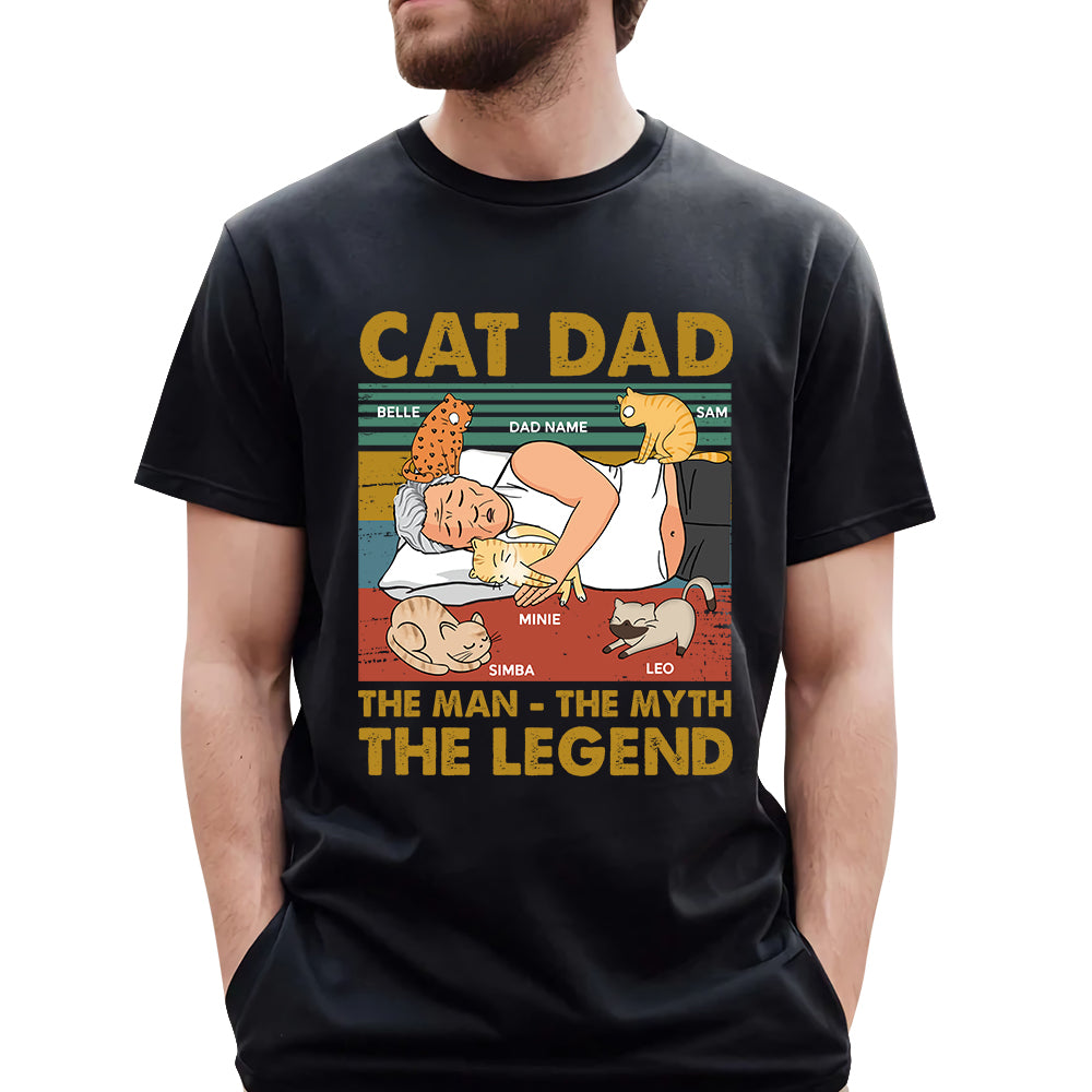 Cat Dad The Man The Myth The Legend Personalized Shirt