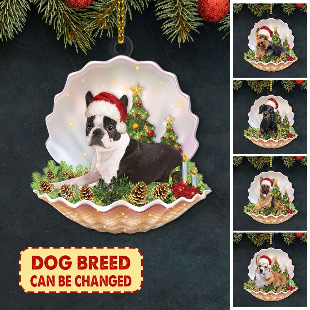 Boston Terrier In Pearl Ornament Gift For Dog Lovers