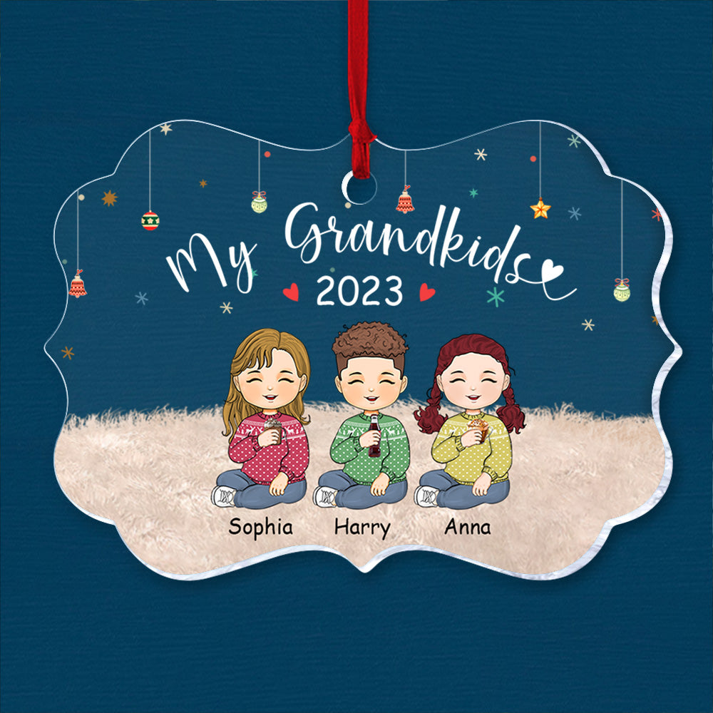My Grandkids - Personalized Ornament For Grandkids From Grandma
