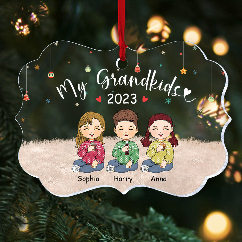 My Grandkids - Personalized Ornament For Grandkids From Grandma