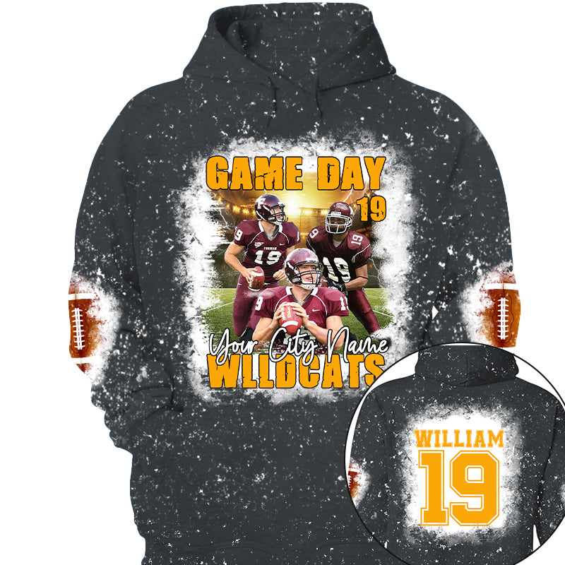 Football Game Day Personalized All Over Print Shirt Custom Photo For Football Player
