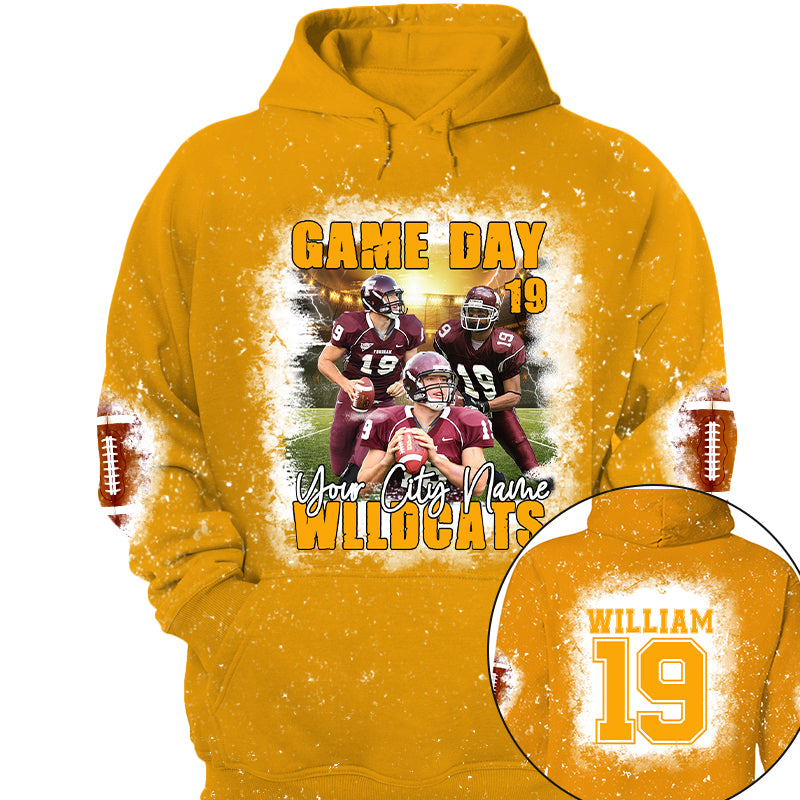 Football Game Day Personalized All Over Print Shirt Custom Photo For Football Player