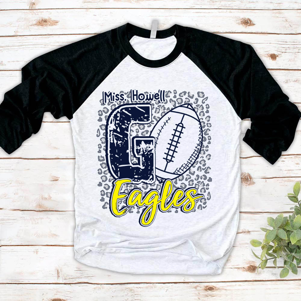 Personalized Go Eagles School Spirit School Pride School Mascot Sport Team Leopard Shirt Hk10